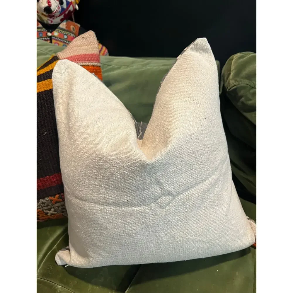 Merchant 41 Gray Mudcloth Boho Pillow 18x18 Down Insert Included
